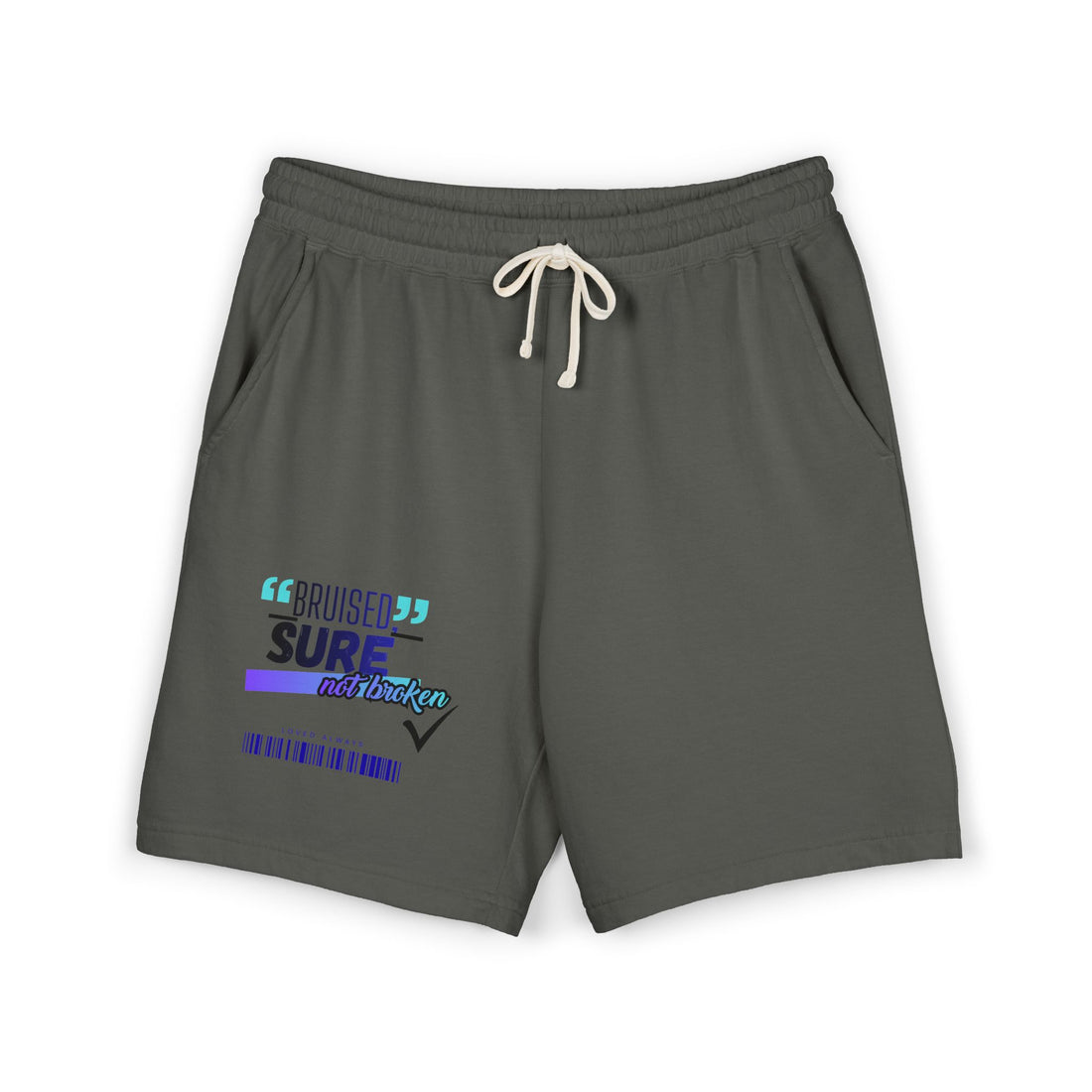 "Bruised Sure" Graphic Fleece Sweat Shorts — Unisex Lounge Shorts