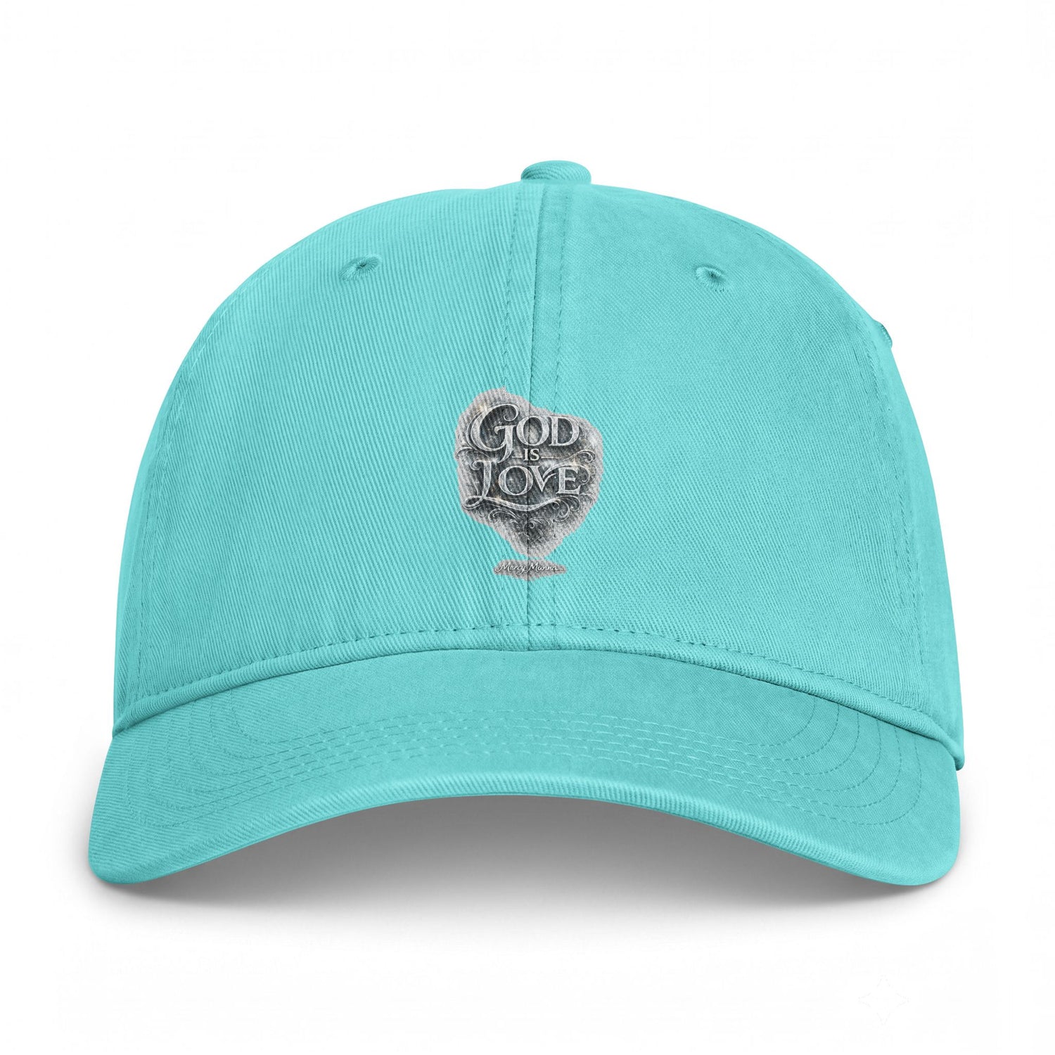 "God Is Love" Embroidered Washed Vintage Dad Hat — Adjustable Cap