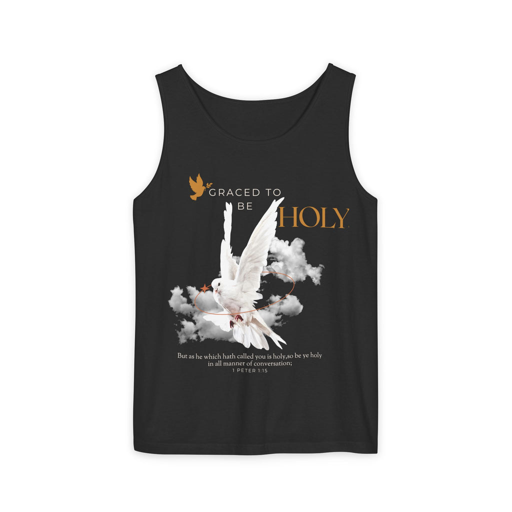 Graced to Be Holy Tank Top — Dove Graphic Print