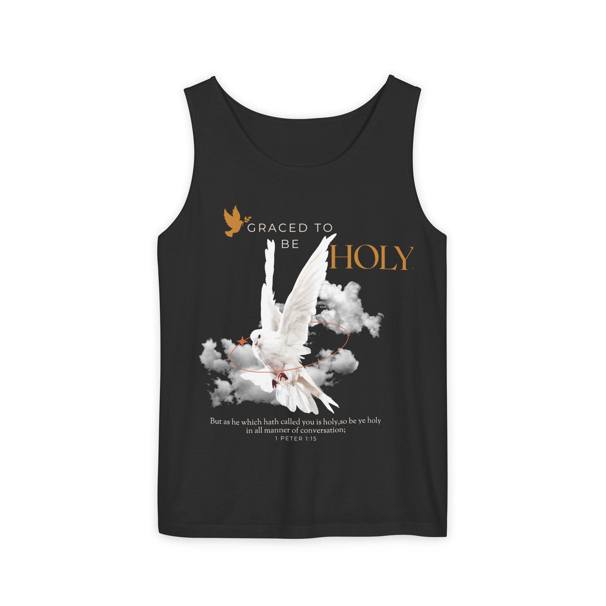 Graced to Be Holy Tank Top — Dove Graphic Print