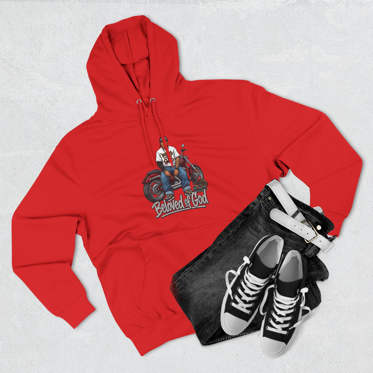 Beloved of God Motorcycle Hoodie — Inspired Biker Pullover
