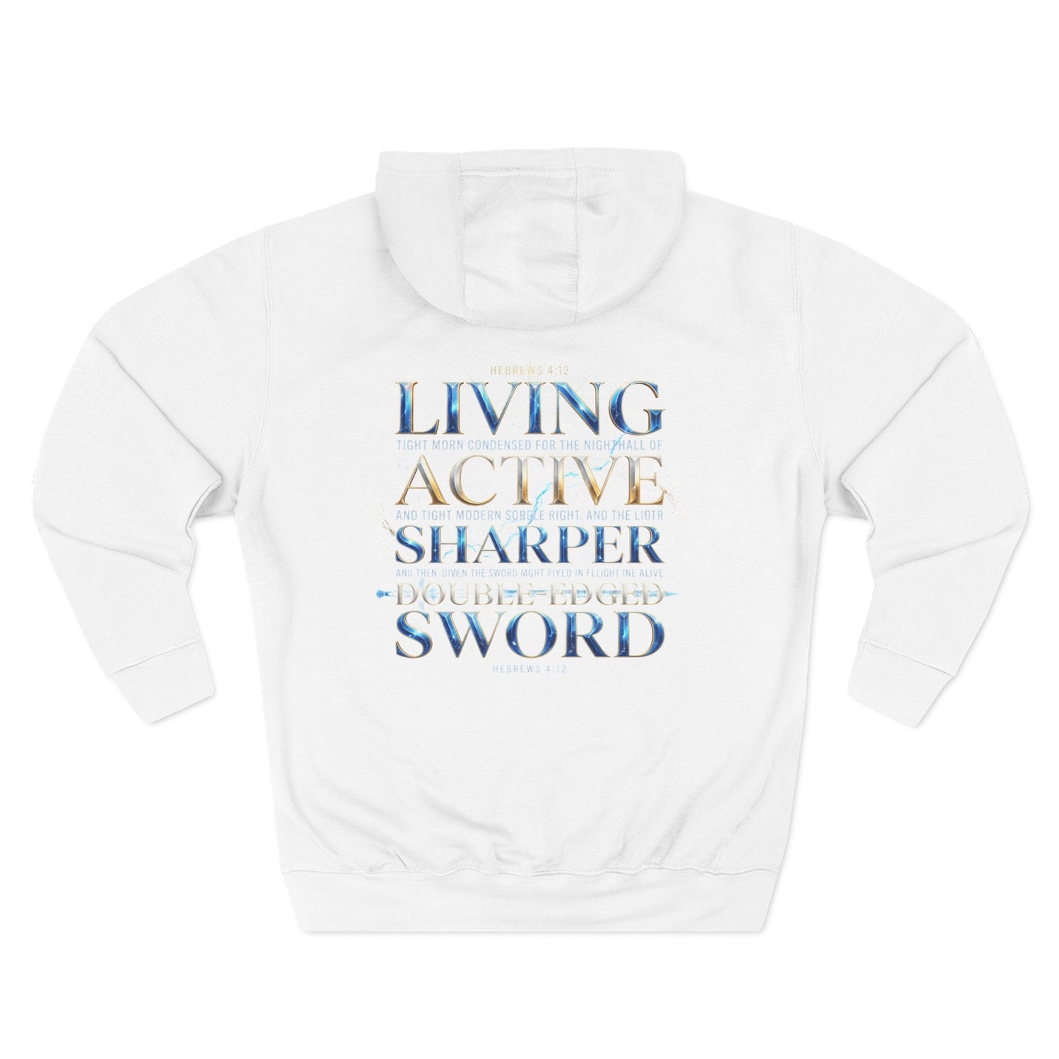 "Hebrews 4:12" Sword Graphic Pullover Hoodie — Unisex Fleece Sweatshirt