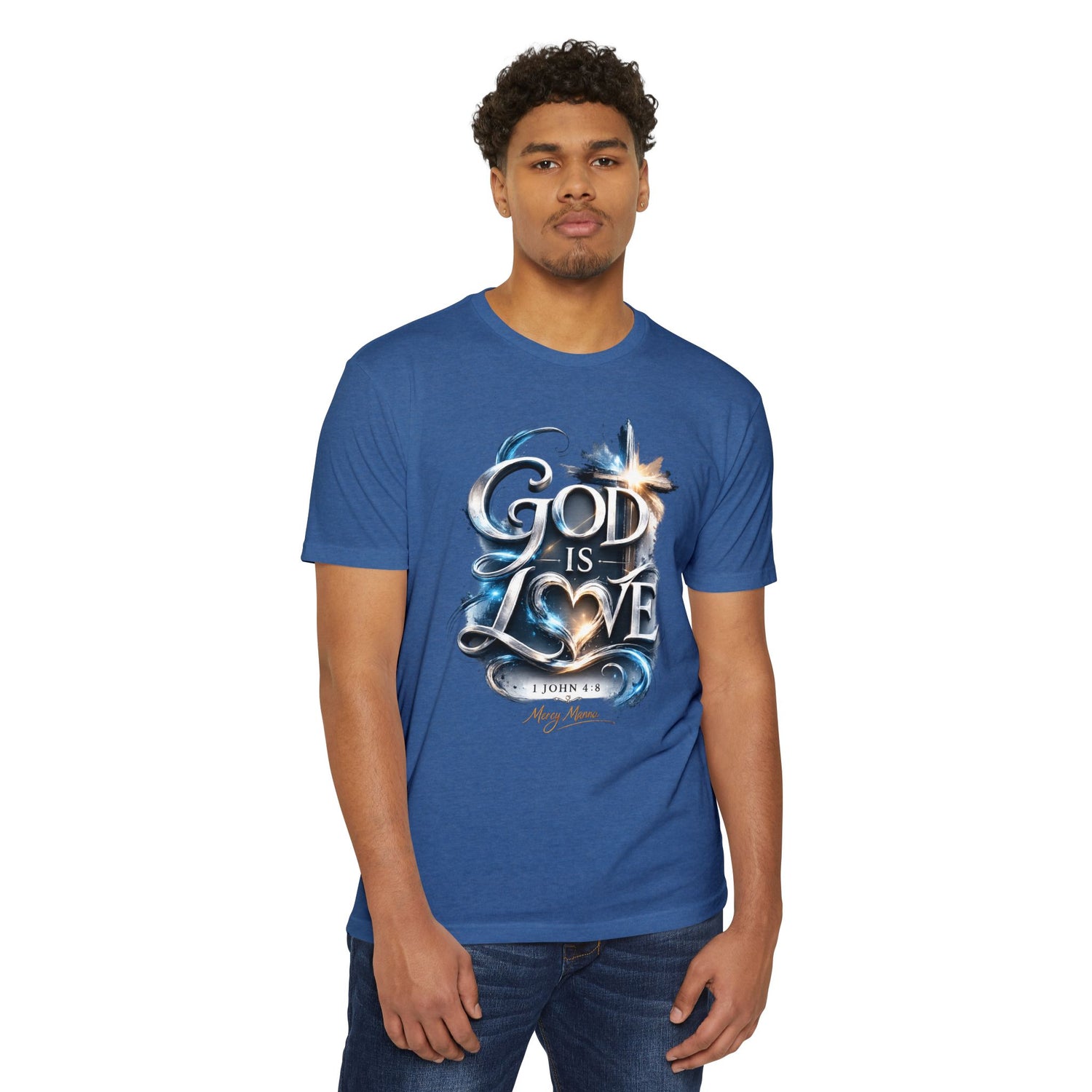 "God Is Love" Graphic Tee — Unisex Cotton T-Shirt (1 John 4:8)