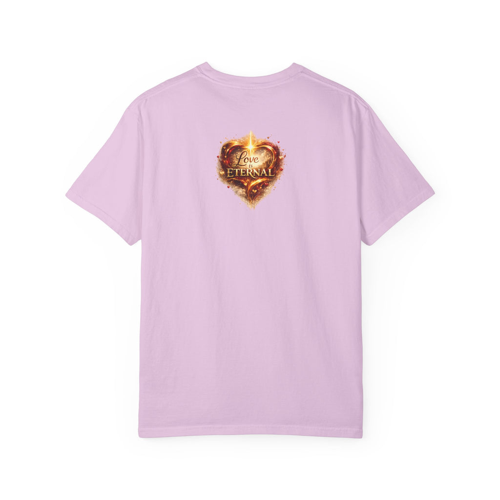 Love Is Eternal Heart T-Shirt — 1 Corinthians 13 Agape Faith-Inspired Tee