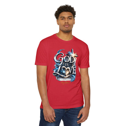 "God Is Love" Graphic Tee — Unisex Cotton T-Shirt (1 John 4:8)