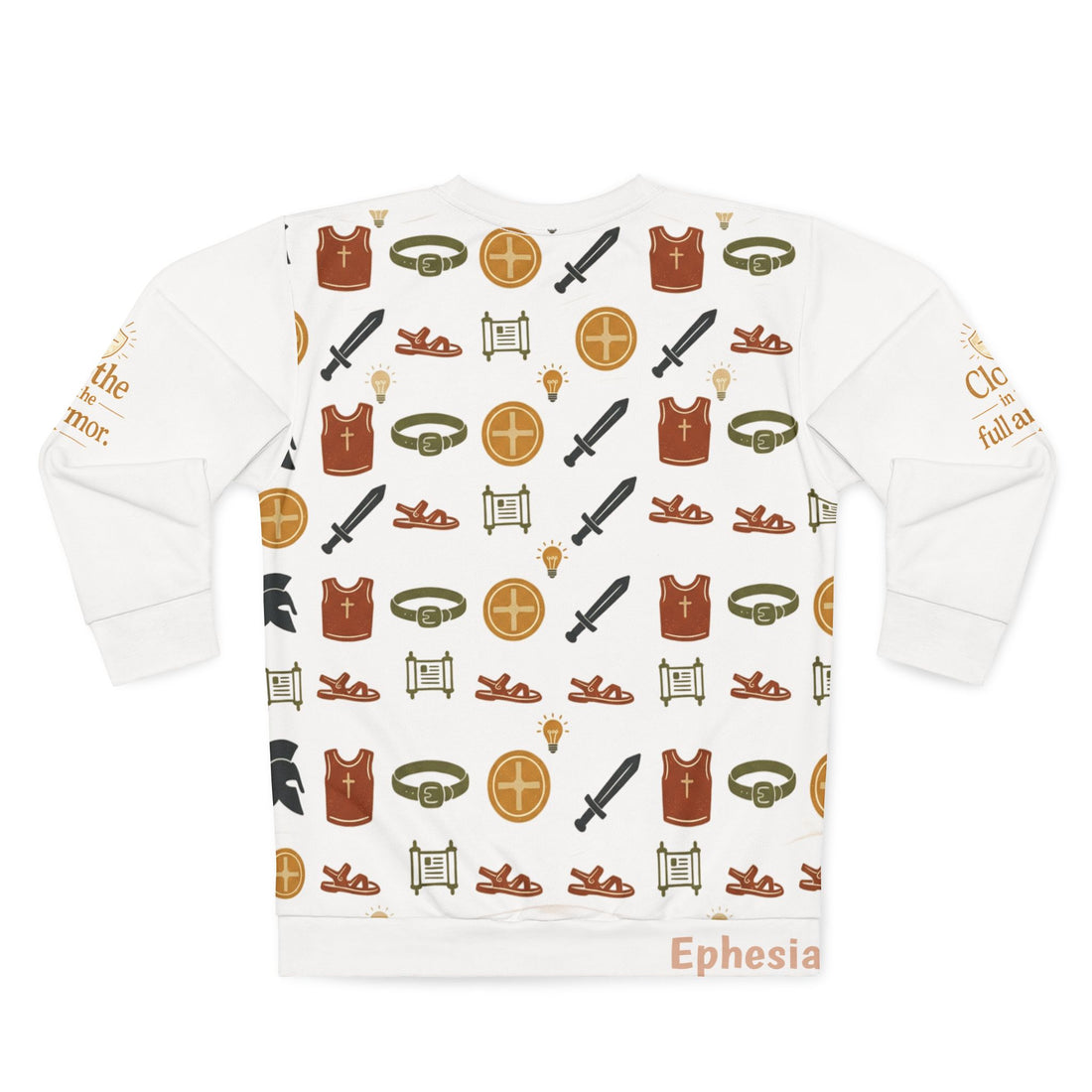 Armor &amp; Shield All-Over Print Crewneck Sweatshirt — Unisex Graphic Pullover