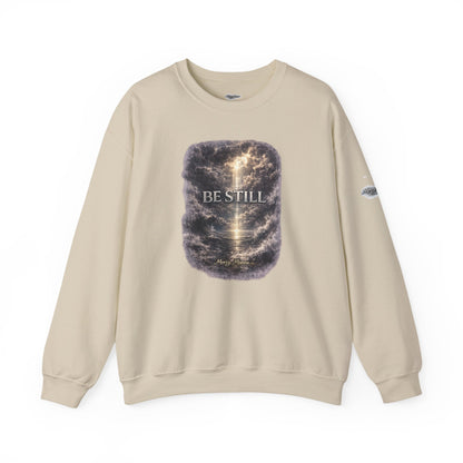 "Be Still" Graphic Crewneck Sweatshirt — Unisex Fleece Pullover