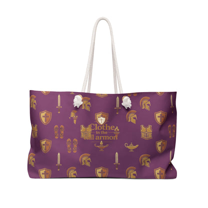 "Clothe in Full Armor" All-Over Print Weekender Tote Bag — Large Travel Duffel