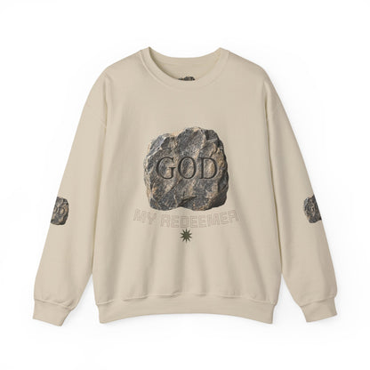 Mercy Manna My Redeemer Crewneck Sweatshirt – Stone Graphic Love Pullover