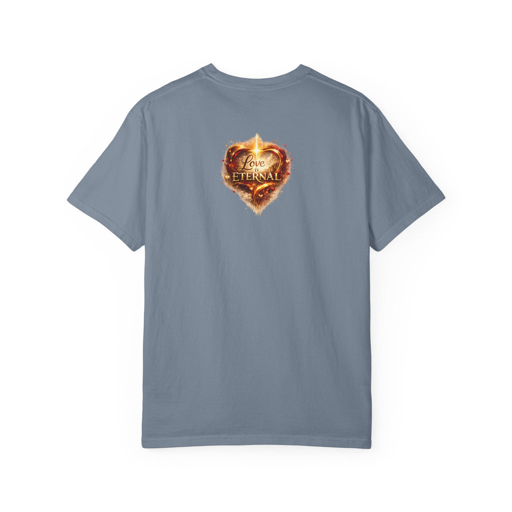 Love Is Eternal Heart T-Shirt — 1 Corinthians 13 Agape Faith-Inspired Tee