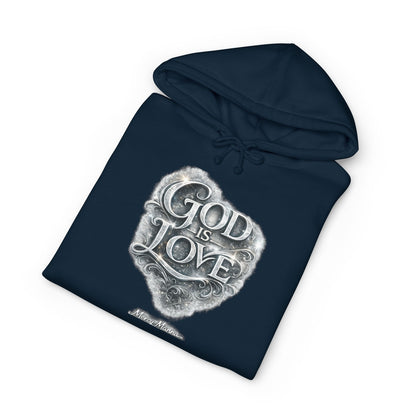 "God Is Love" Graphic Pullover Hoodie — Unisex Fleece Sweatshirt