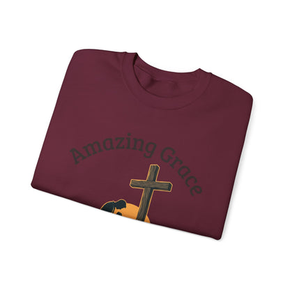 "Amazing Grace" Hallelujah Graphic Crewneck Sweatshirt — Unisex Pullover