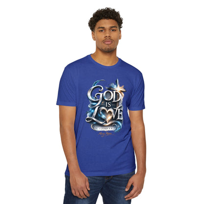 "God Is Love" Graphic Tee — Unisex Cotton T-Shirt (1 John 4:8)
