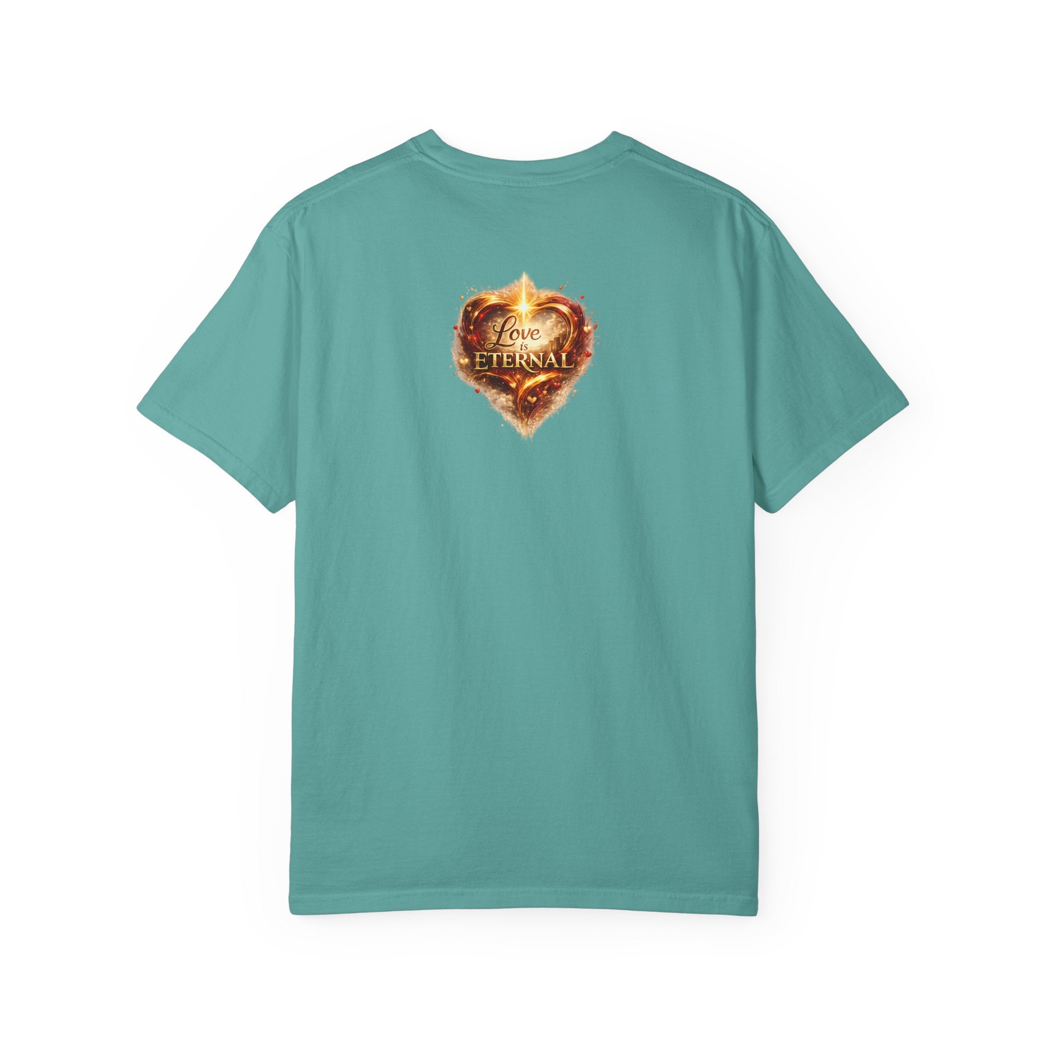 Love Is Eternal Heart T-Shirt — 1 Corinthians 13 Agape Faith-Inspired Tee