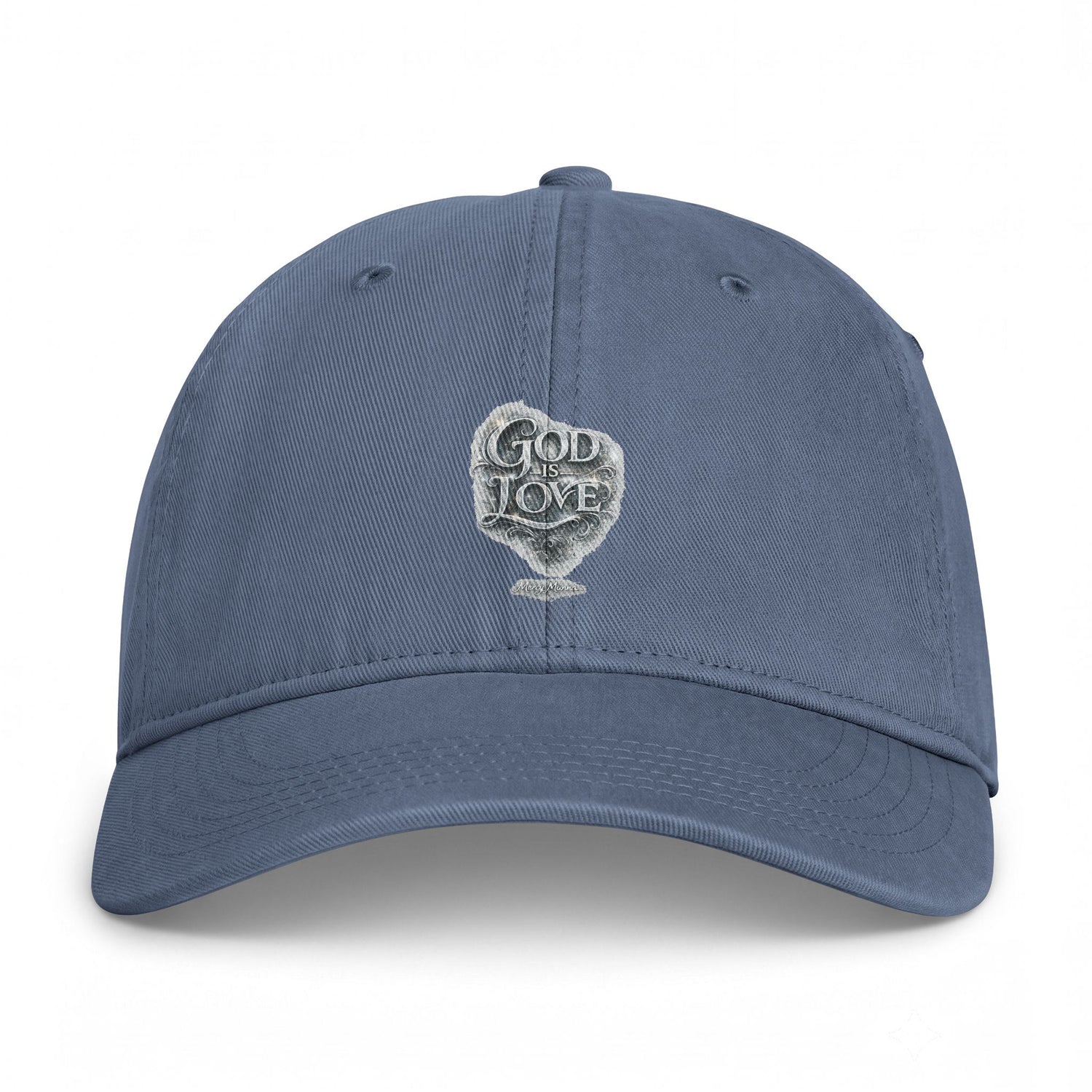 "God Is Love" Embroidered Washed Vintage Dad Hat — Adjustable Cap