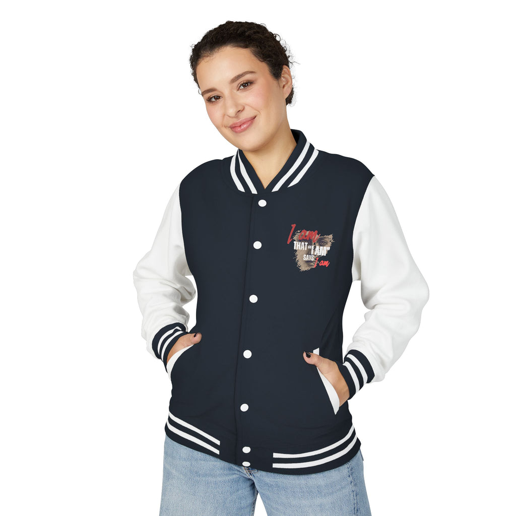 Christian Letterman Jacket — "I Am That I Am" Retro Faith Streetwear