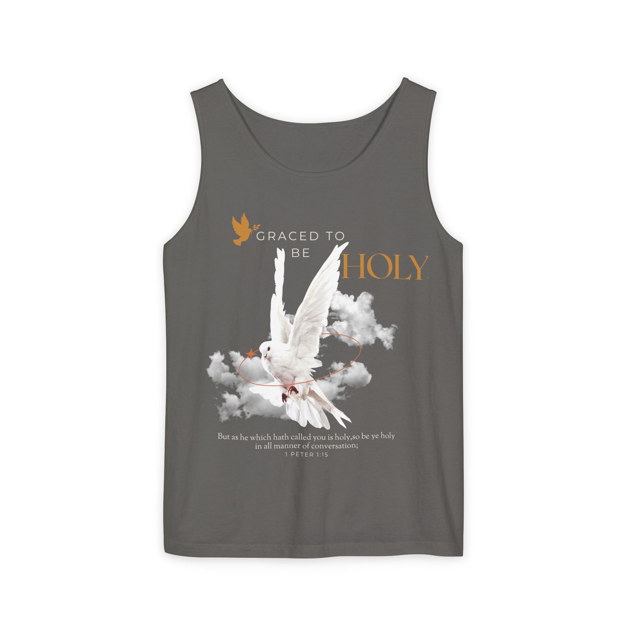Graced to Be Holy Tank Top — Dove Graphic Print