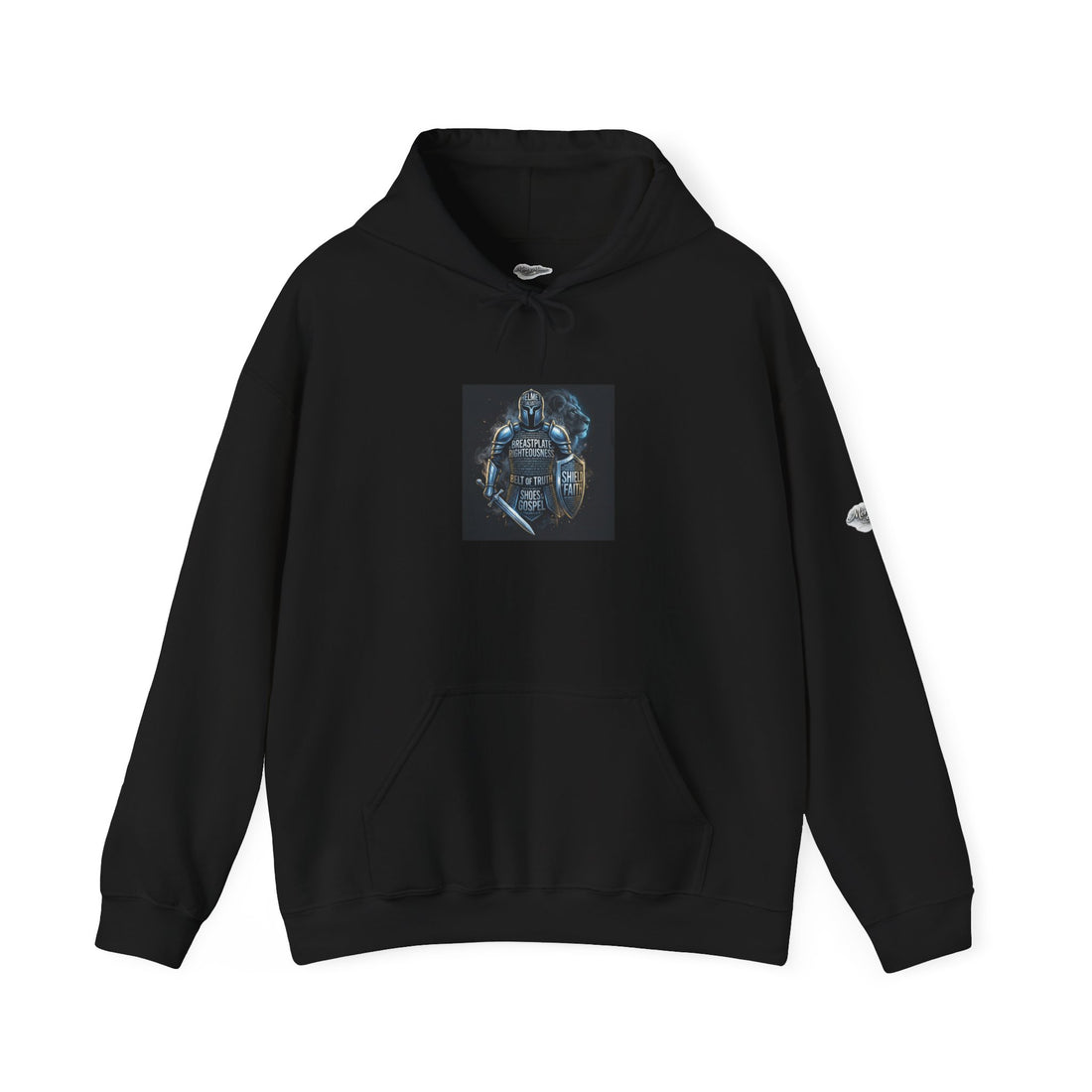 "Armor of God" Knight Graphic Pullover Hoodie — Unisex Fleece Sweatshirt