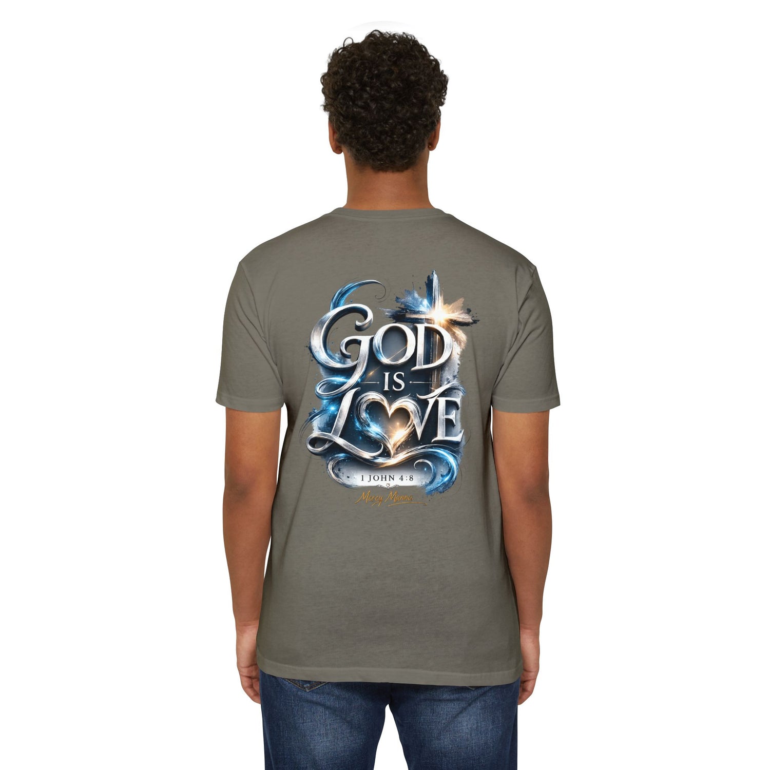 "God Is Love" Graphic Tee — Unisex Cotton T-Shirt (1 John 4:8)