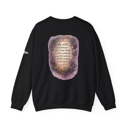 "Be Still" Graphic Crewneck Sweatshirt — Unisex Fleece Pullover