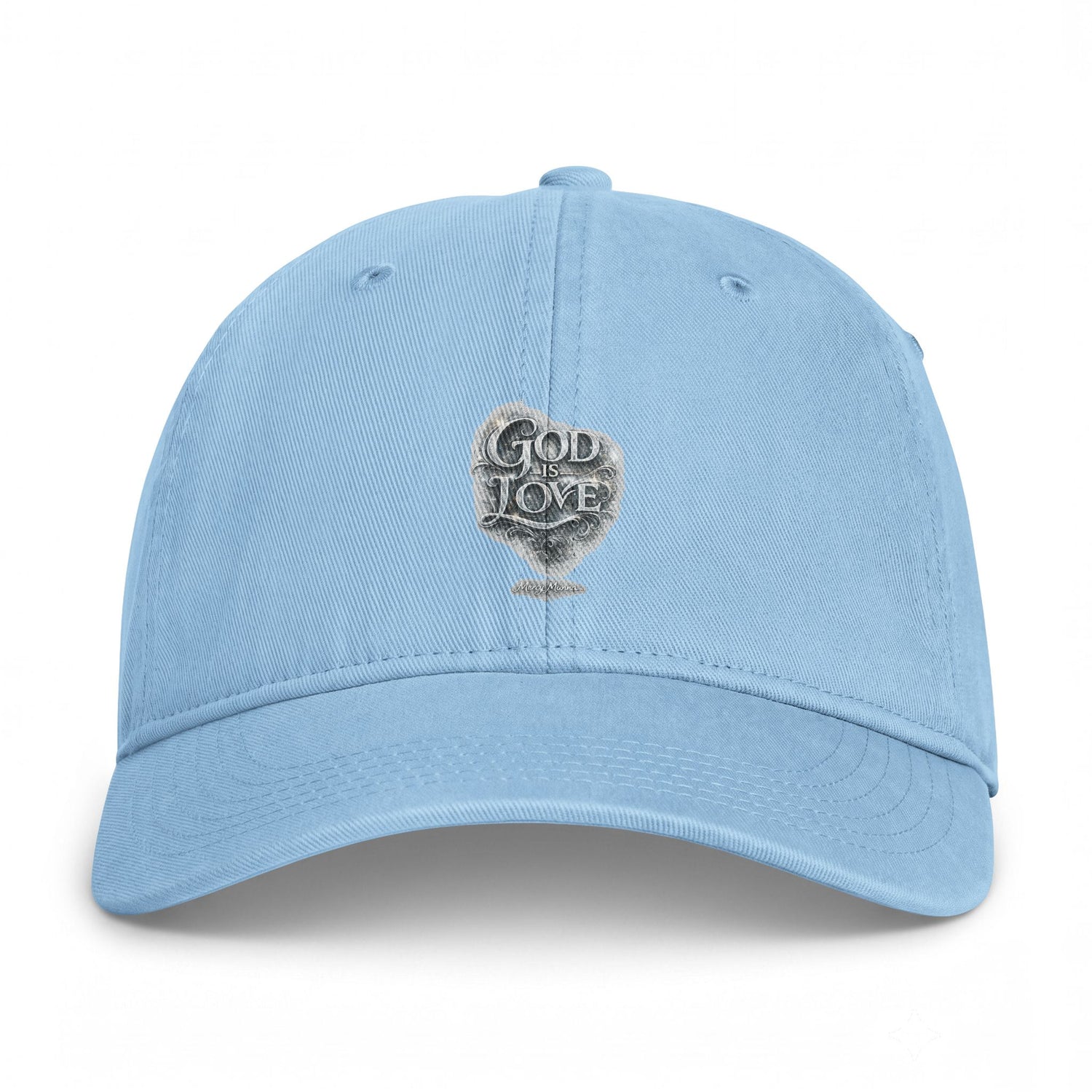 "God Is Love" Embroidered Washed Vintage Dad Hat — Adjustable Cap