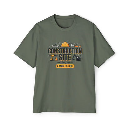 Construction Site Tee — "Coming Soon: Image of God" Graphic T-Shirt