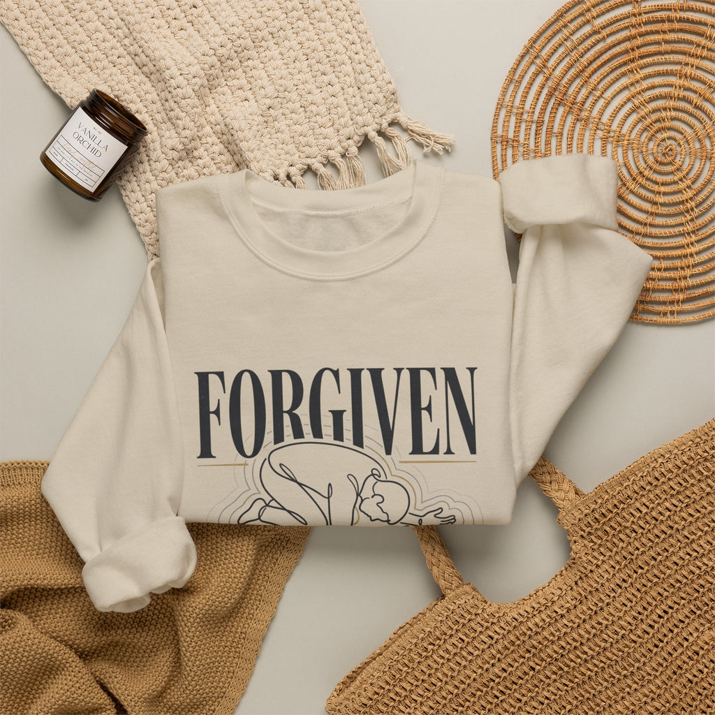 Forgiven Unisex Heavy Blend Crewneck Faith Sweatshirt