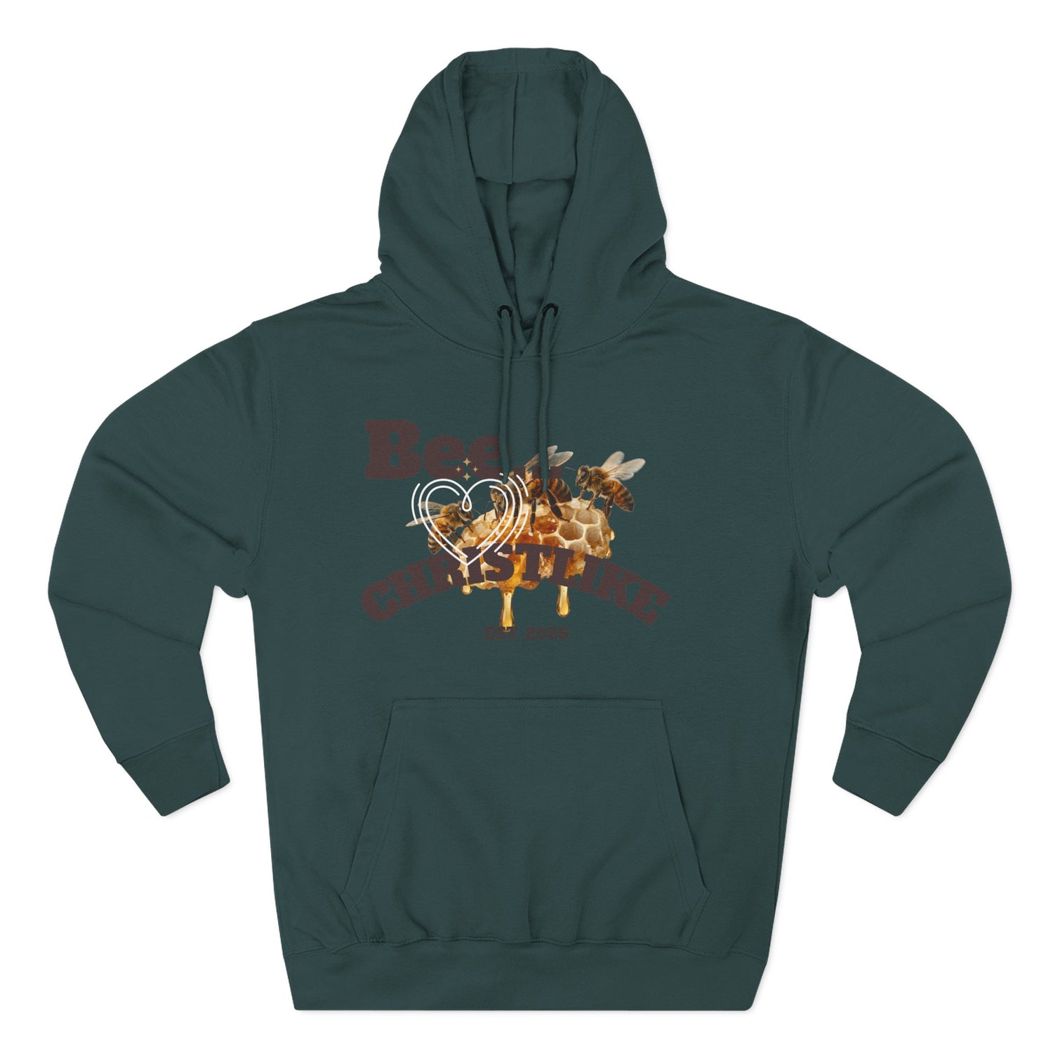 "Be Christlike" Honeybee Graphic Pullover Hoodie — Unisex Fleece Sweatshirt