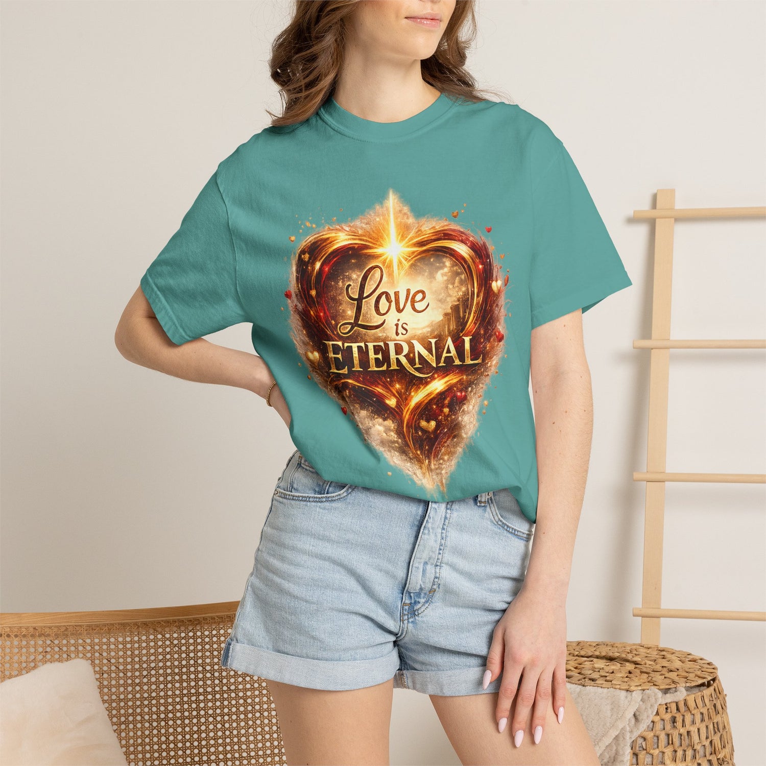 "Love Is Eternal" Heart Graphic Tee — Unisex 1 Corinthians 13 T-Shirt