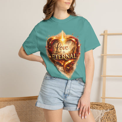 "Love Is Eternal" Heart Graphic Tee — Unisex 1 Corinthians 13 T-Shirt