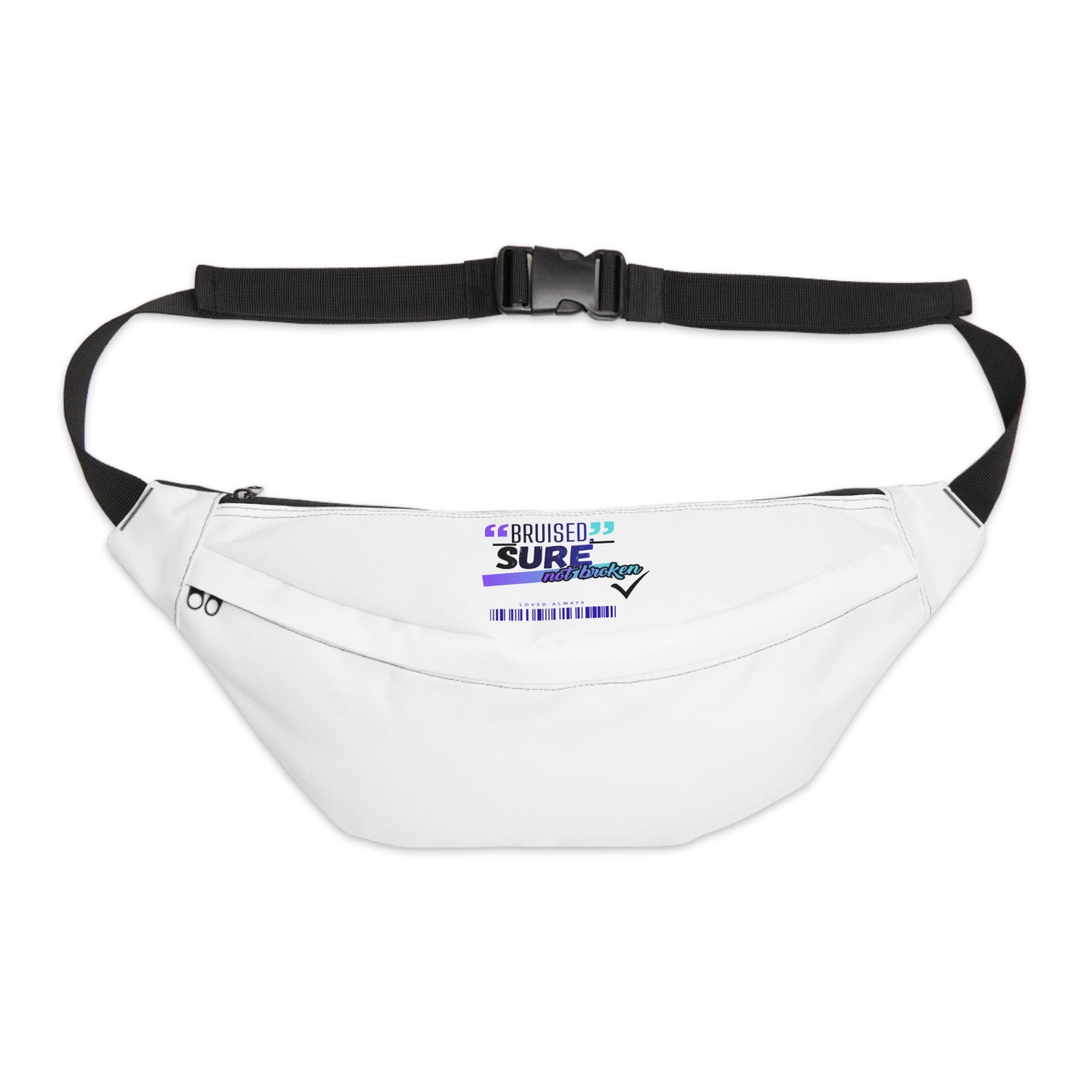 "Bruised But Not Broken" Fanny Pack — Adjustable Waist Belt Bag for Men &amp; Women