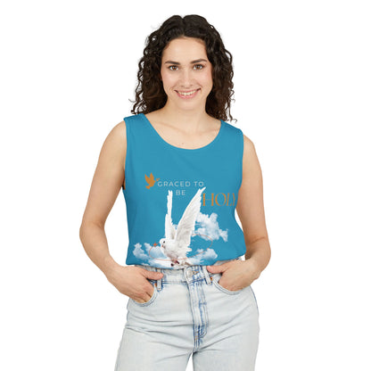 "Graced to Be Holy" Dove Graphic Tank Top — Women&