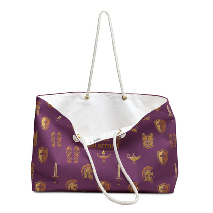 "Clothe in Full Armor" All-Over Print Weekender Tote Bag — Large Travel Duffel