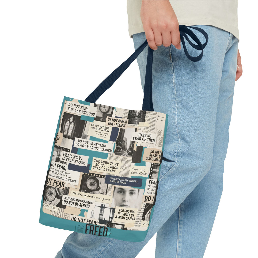 "Do Not Be Afraid" Graphic Tote Bag — Reusable Canvas Bag