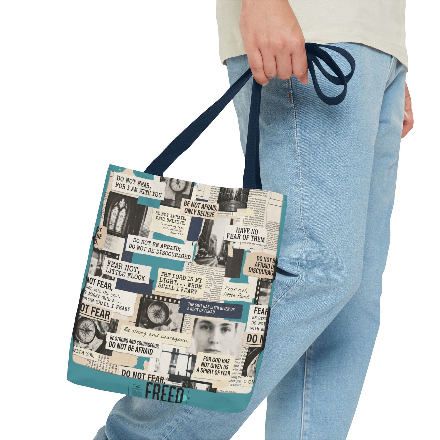 "Do Not Be Afraid" Graphic Tote Bag — Reusable Canvas Bag