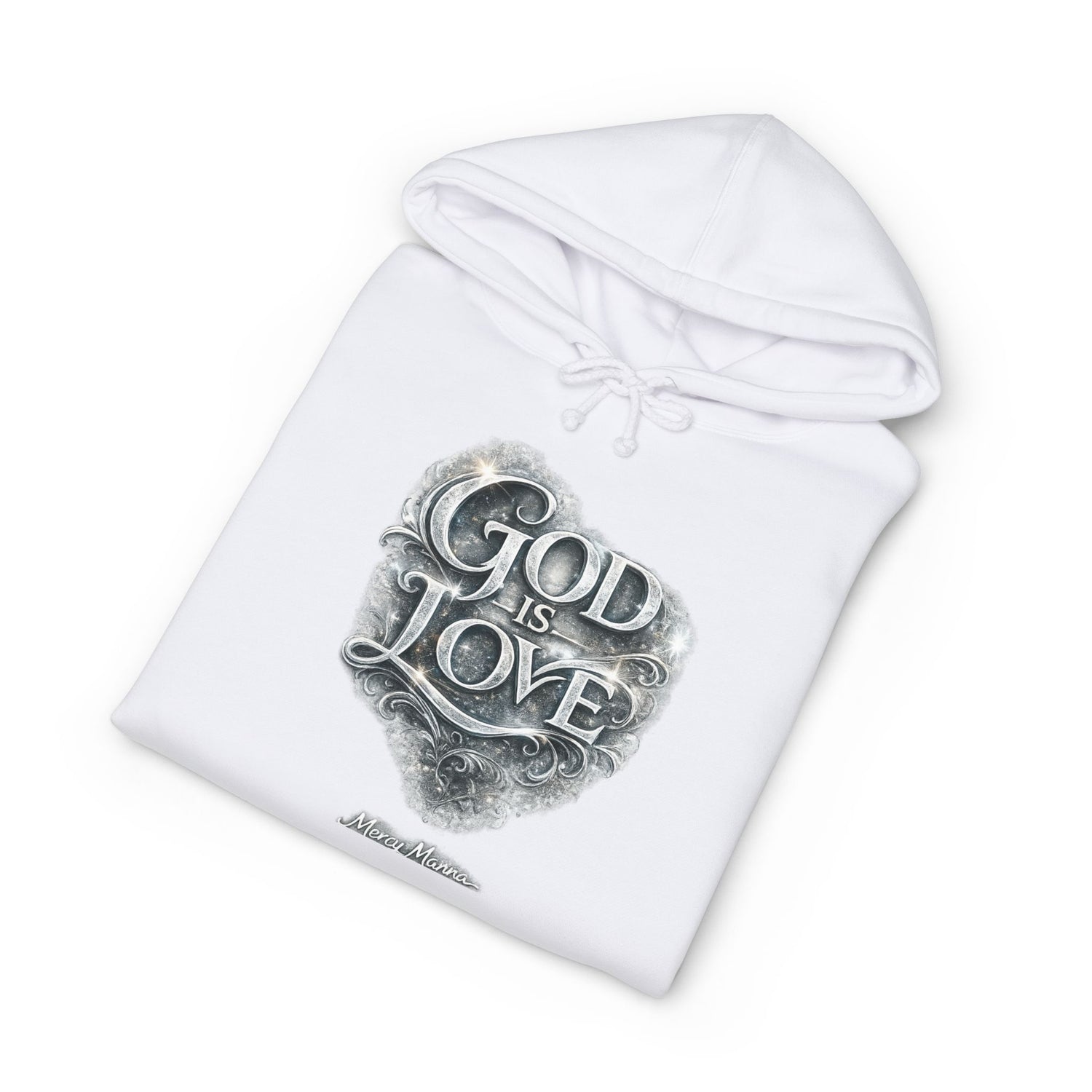 "God Is Love" Graphic Pullover Hoodie — Unisex Fleece Sweatshirt