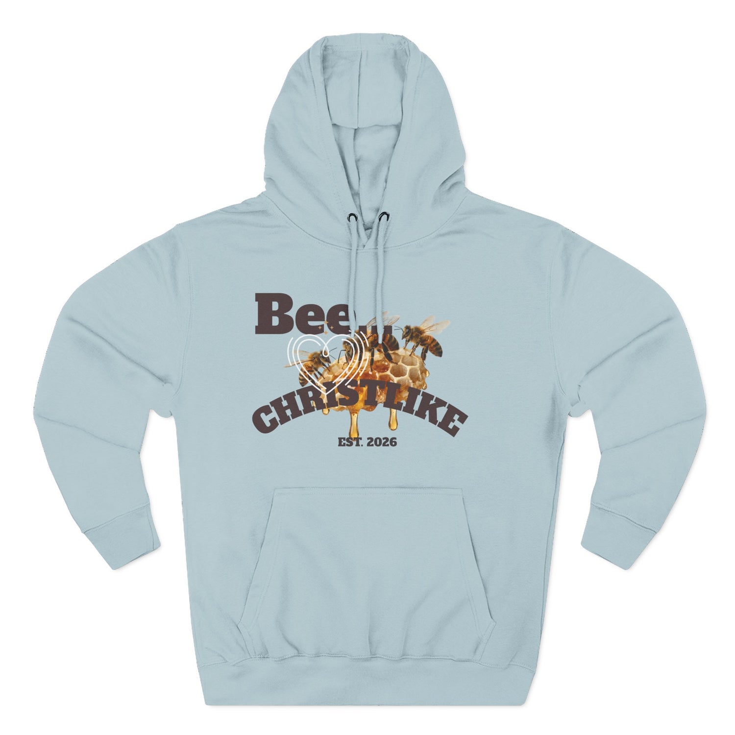 "Be Christlike" Honeybee Graphic Pullover Hoodie — Unisex Fleece Sweatshirt