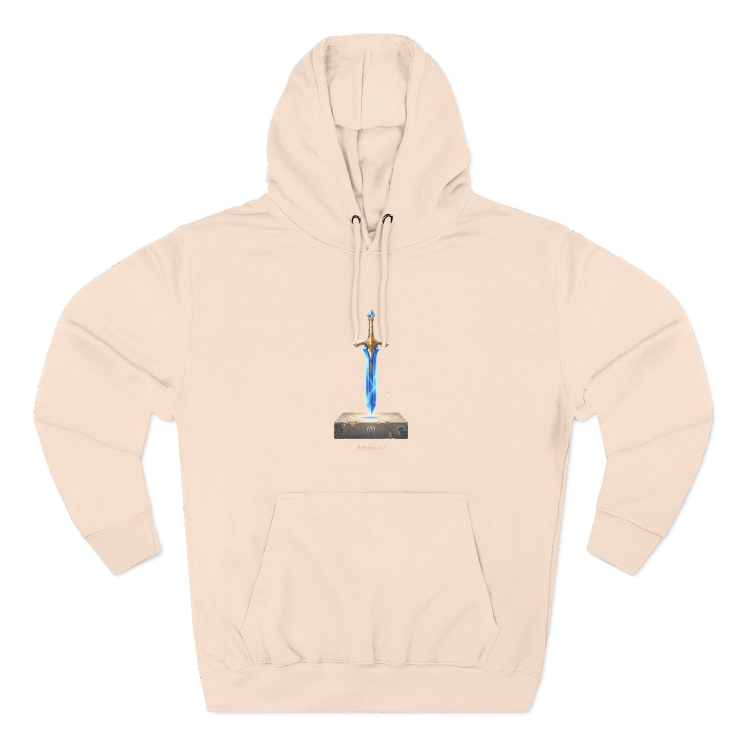 "Hebrews 4:12" Sword Graphic Pullover Hoodie — Unisex Fleece Sweatshirt