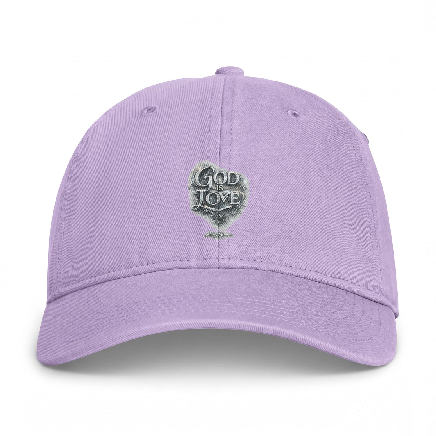 "God Is Love" Embroidered Washed Vintage Dad Hat — Adjustable Cap