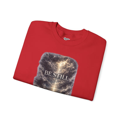 "Be Still" Graphic Crewneck Sweatshirt — Unisex Fleece Pullover
