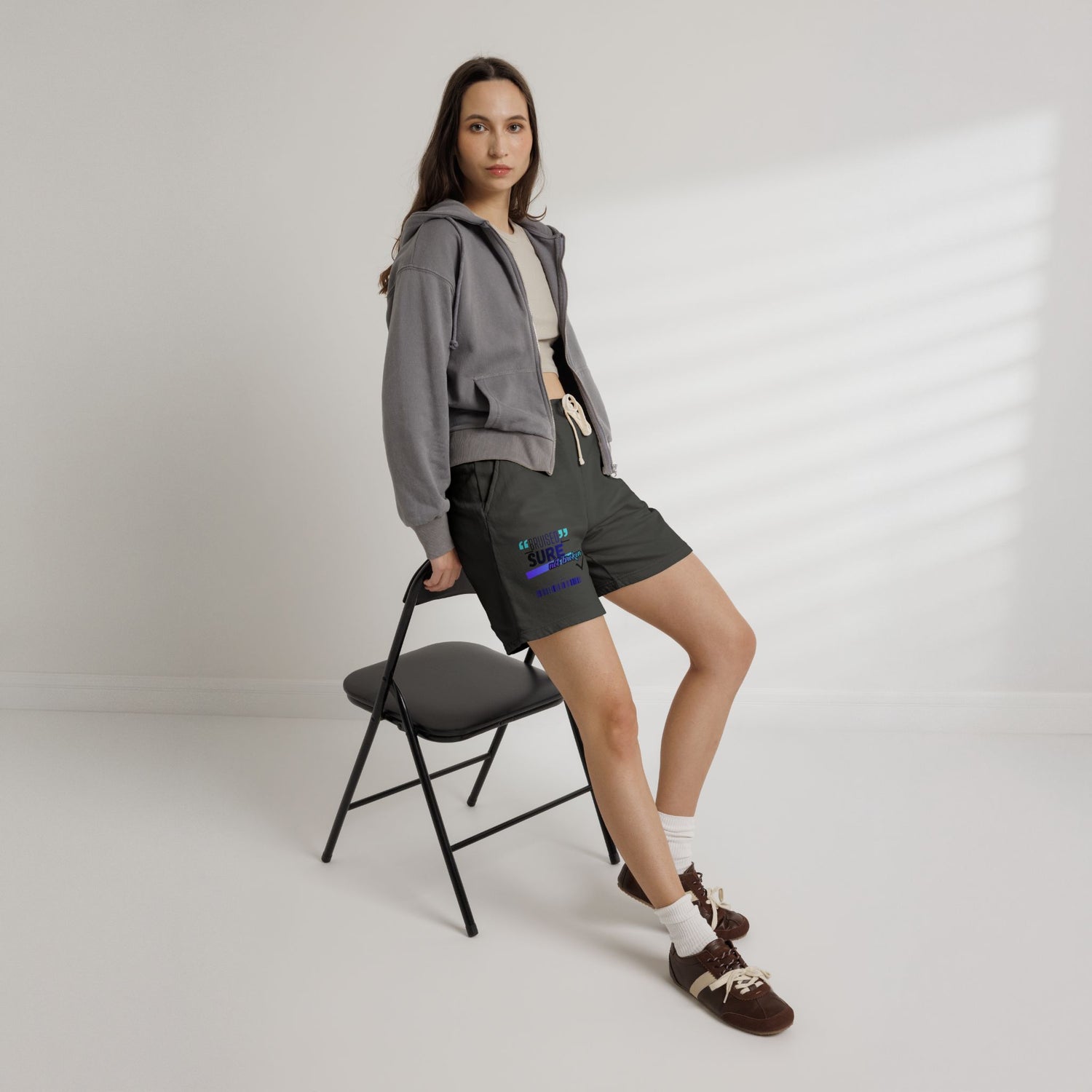 "Bruised Sure" Graphic Fleece Sweat Shorts — Unisex Lounge Shorts