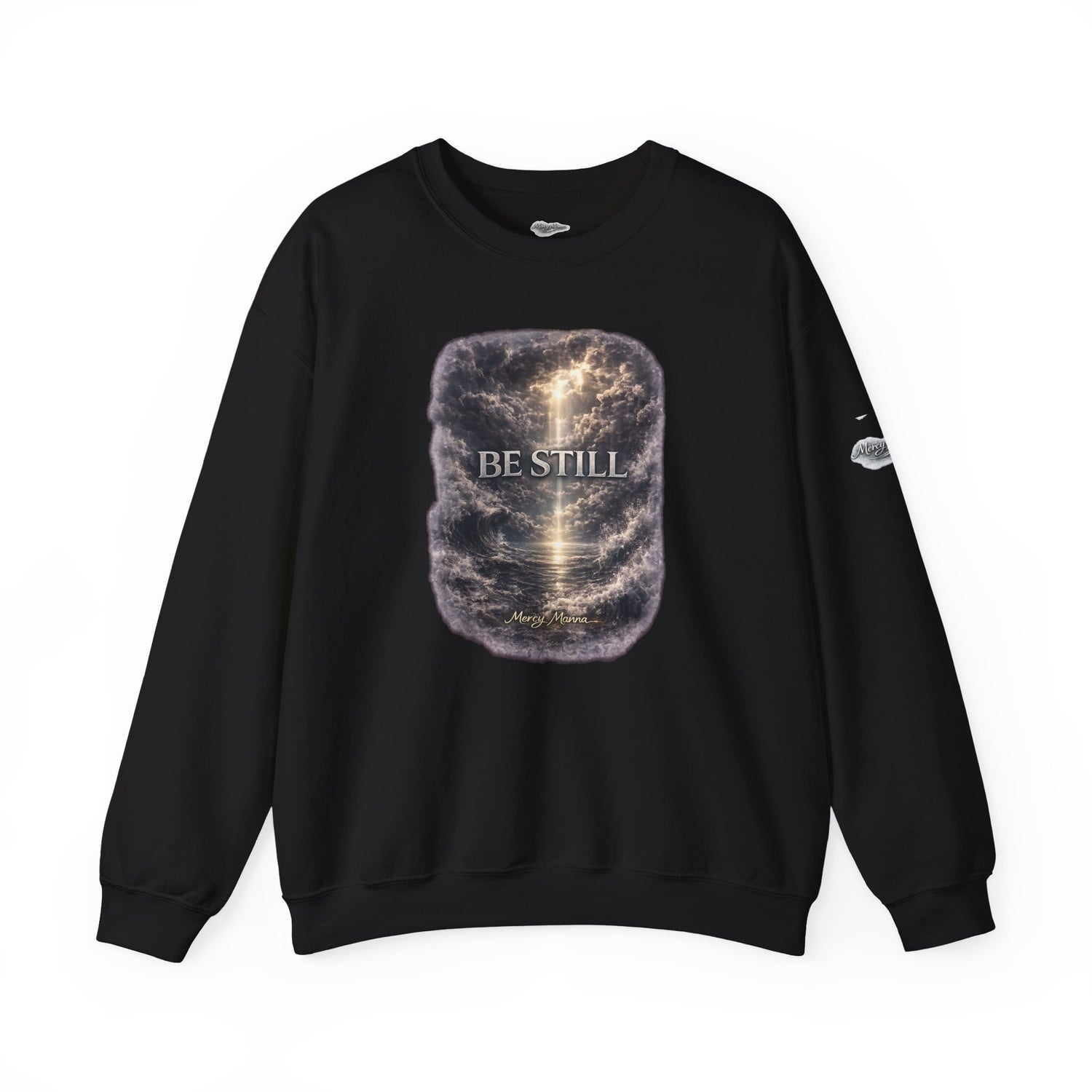"Be Still" Graphic Crewneck Sweatshirt — Unisex Fleece Pullover
