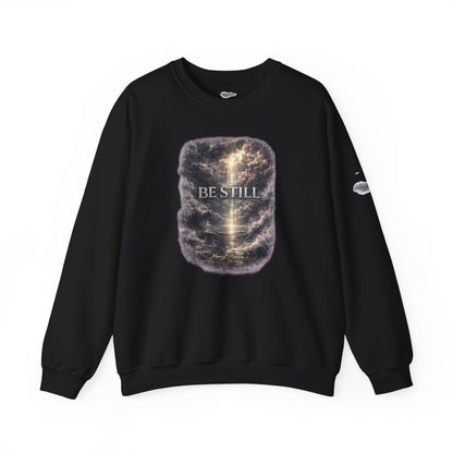 "Be Still" Graphic Crewneck Sweatshirt — Unisex Fleece Pullover