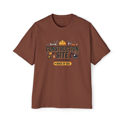 Construction Site Tee — "Coming Soon: Image of God" Graphic T-Shirt