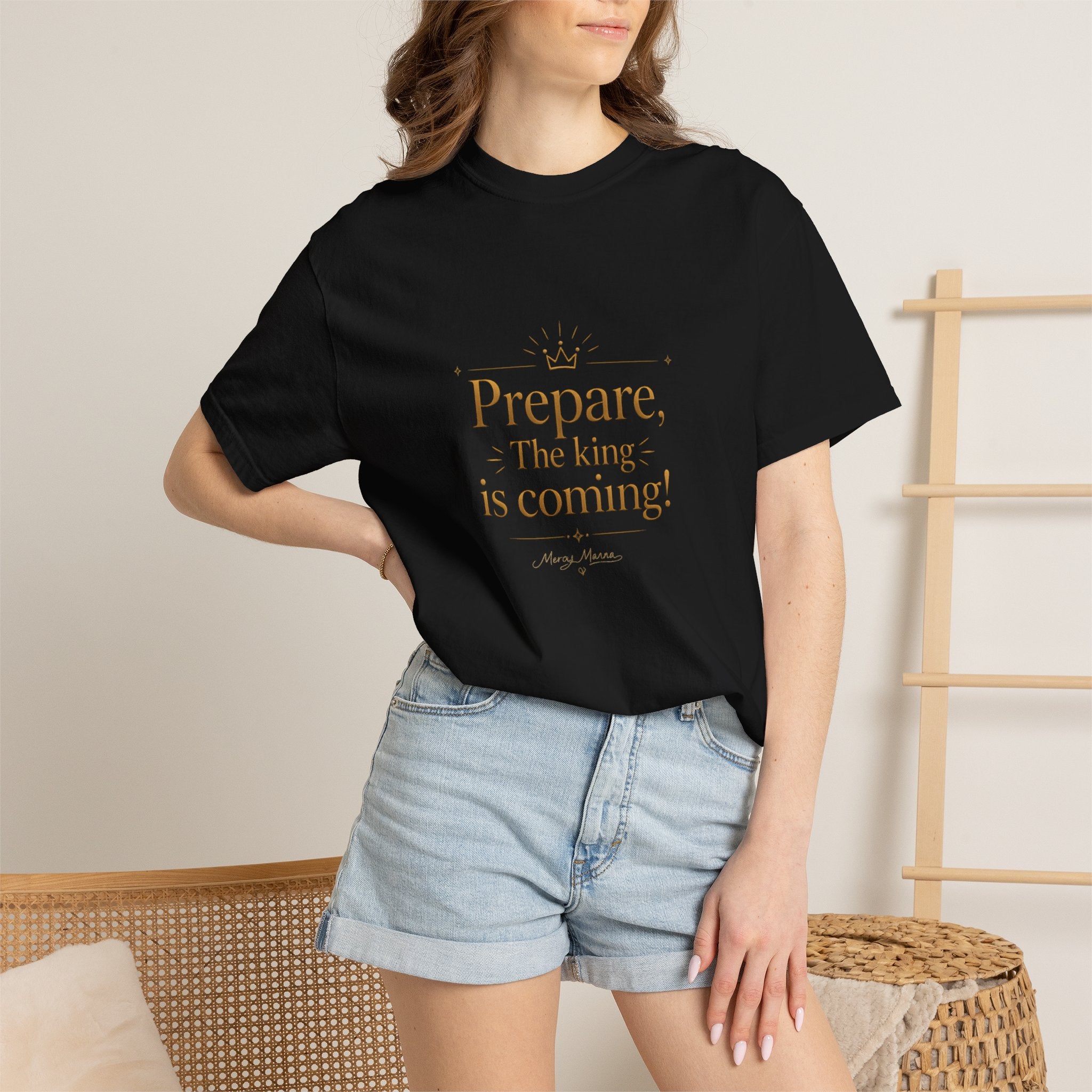 "Prepare — The King Is Coming" Graphic Tee — Unisex Cotton T-Shirt