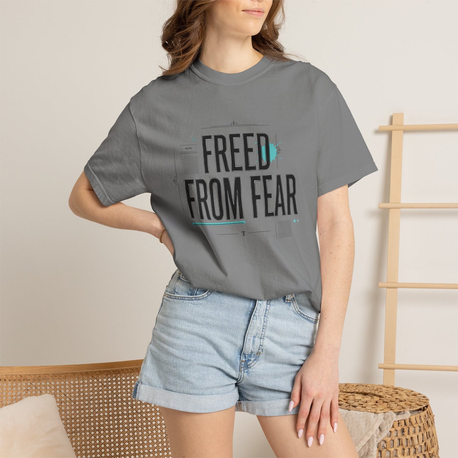 "Free Indeed" Garment-Dyed Graphic Tee — Unisex John 8:36 T-Shirt