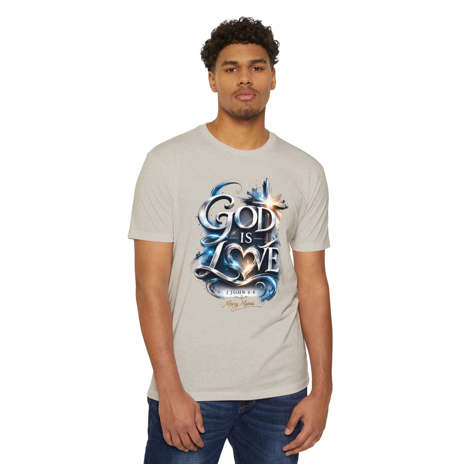 "God Is Love" Graphic Tee — Unisex Cotton T-Shirt (1 John 4:8)