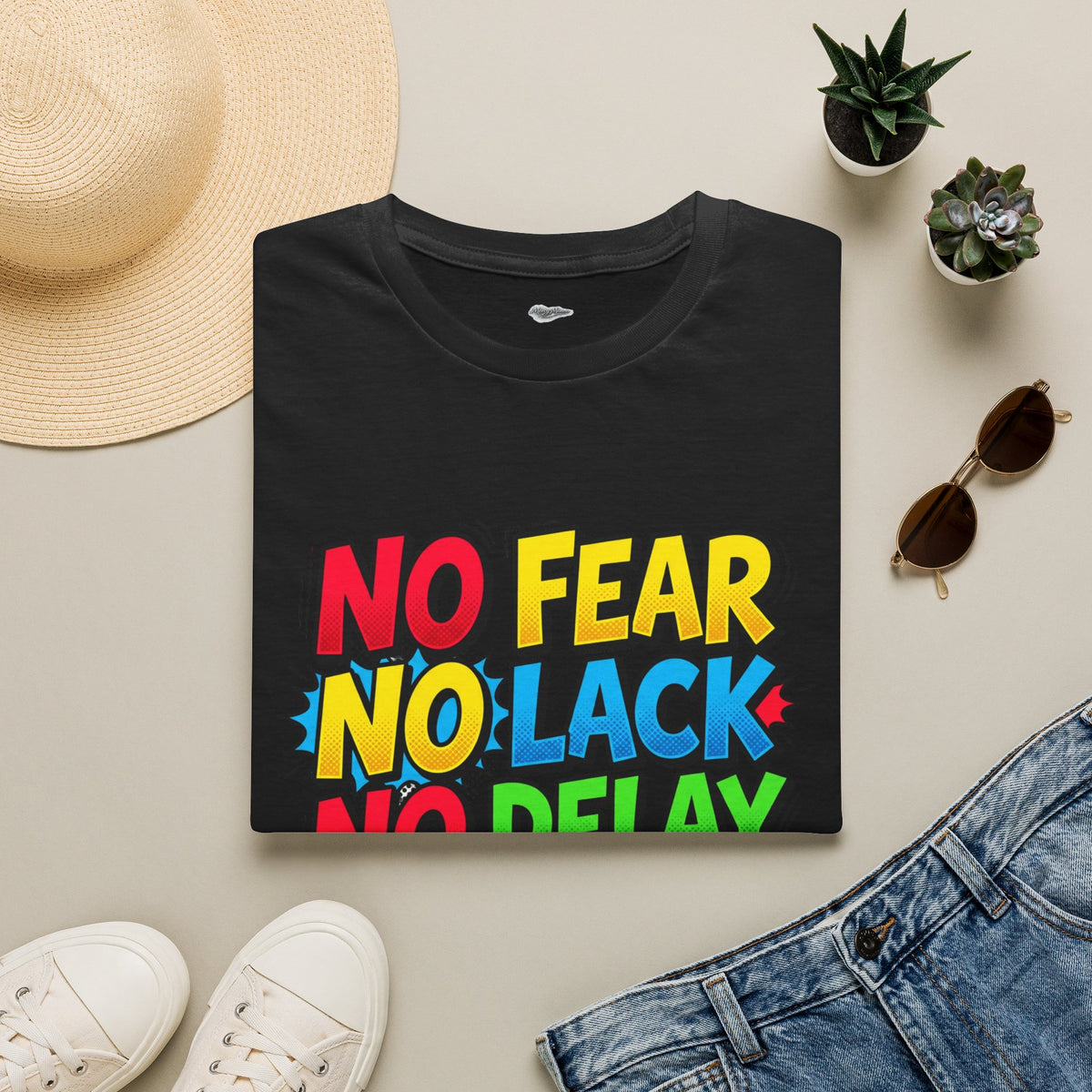 No Fear No Lack No Delay Tee — Psalm 23 Christian T-Shirt