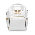 Diaper Backpack — "I Trust in God" Gold Wings Christian Baby Bag