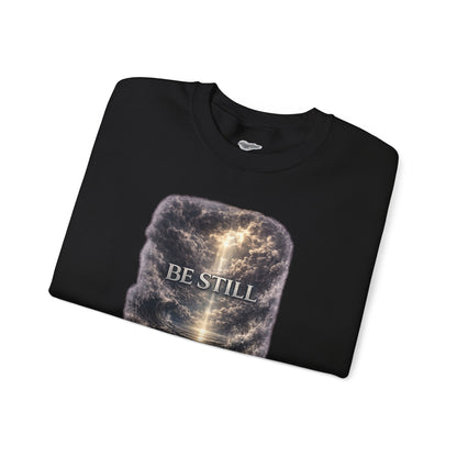 "Be Still" Graphic Crewneck Sweatshirt — Unisex Fleece Pullover